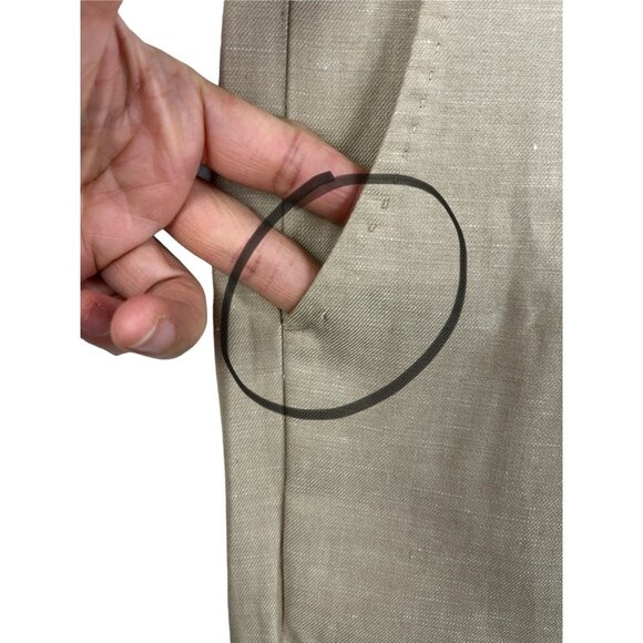 Blackberrys Mens linen blend office trouser pants Beige sz 36 - Picture 10 of 12